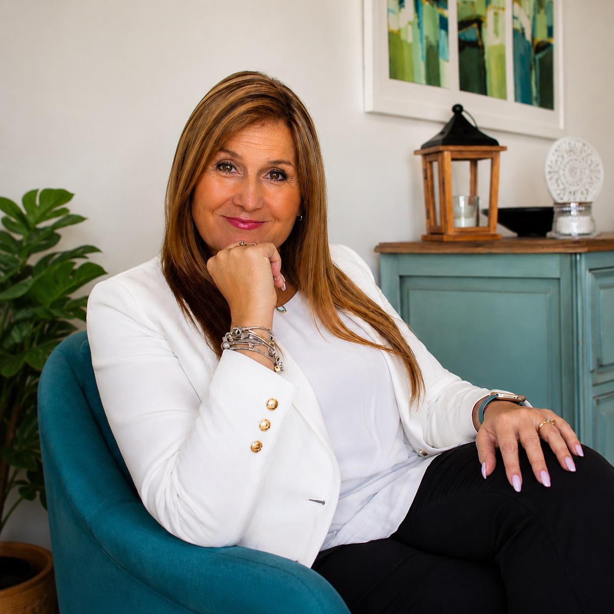 Natalia Moscatelli en su espacio de trabajo